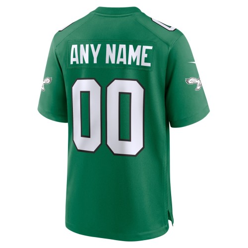 Philadelphia Eagles Nike Alternate Custom Game Jersey - Kelly Green Philadelphia Eagles Nike Alternate Custom Game Jersey - Kelly Green