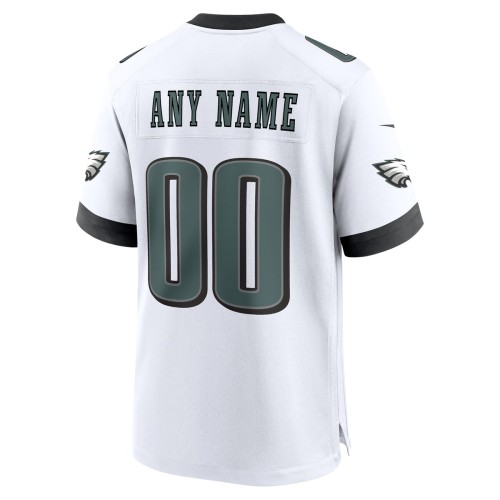 Philadelphia Eagles Nike Custom Game Jersey - White Philadelphia Eagles Nike Custom Game Jersey - White
