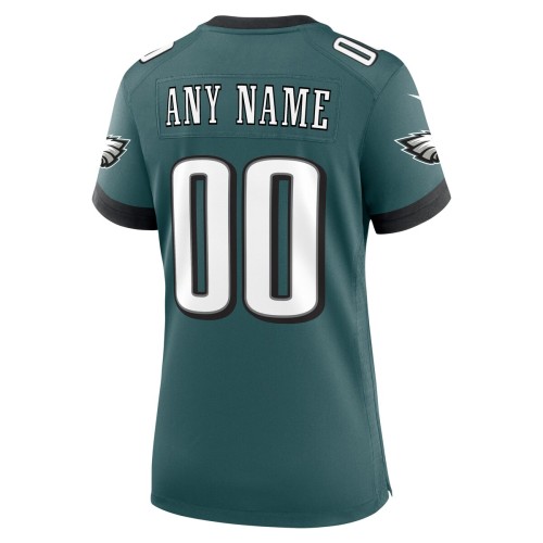Philadelphia Eagles Nike Women's Custom Game Jersey - Midnight Green Philadelphia Eagles Nike Women's Custom Game Jersey - Midnight Green
