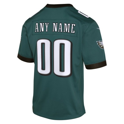 Philadelphia Eagles Nike Youth Custom Game Jersey - Midnight Green Philadelphia Eagles Nike Youth Custom Game Jersey - Midnight Green
