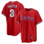 Bryce Harper Philadelphia Phillies Nike Alternate Replica Player Name Jersey - Red Bryce Harper Philadelphia Phillies Nike Alternate Replica Player Name Jersey - Red