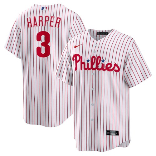 Bryce Harper Philadelphia Phillies Nike Home Replica Player Name Jersey - White Bryce Harper Philadelphia Phillies Nike Home Replica Player Name Jersey - White