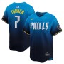 Trea Turner Philadelphia Phillies Nike 2024 City Connect Limited Player Jersey - Blue Trea Turner Philadelphia Phillies Nike 2024 City Connect Limited Player Jersey - Blue