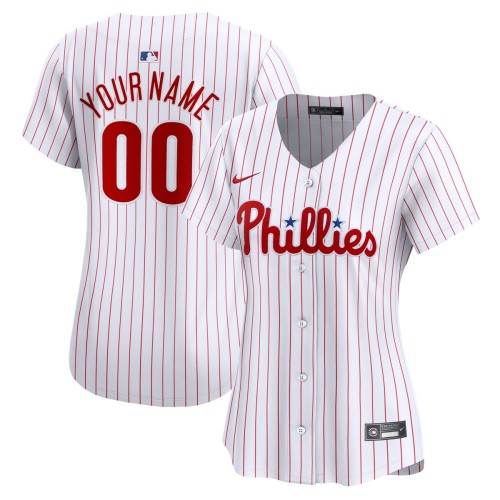 Philadelphia Phillies Nike Women's Home Limited Custom Jersey - White Philadelphia Phillies Nike Women's Home Limited Custom Jersey - White