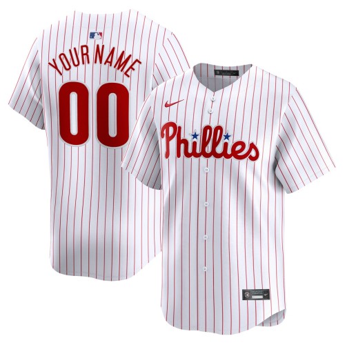 Philadelphia Phillies Nike Youth Home Limited Custom Jersey - White Philadelphia Phillies Nike Youth Home Limited Custom Jersey - White
