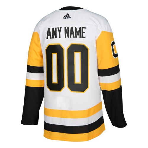 Pittsburgh Penguins adidas Authentic Custom Jersey - White Pittsburgh Penguins adidas Authentic Custom Jersey - White