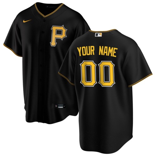 Pittsburgh Pirates Nike Alternate Replica Custom Jersey - Black Pittsburgh Pirates Nike Alternate Replica Custom Jersey - Black