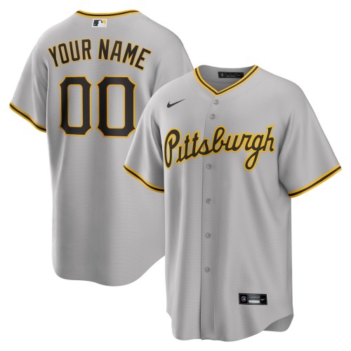 Pittsburgh Pirates Nike Road Custom Replica Jersey - Gray Pittsburgh Pirates Nike Road Custom Replica Jersey - Gray