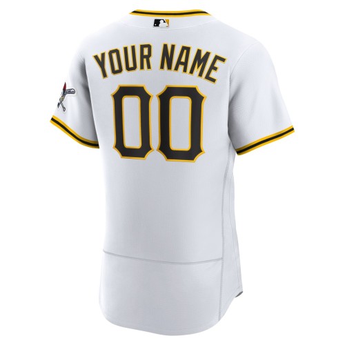 Pittsburgh Pirates Nike Home Authentic Custom Jersey - White Pittsburgh Pirates Nike Home Authentic Custom Jersey - White