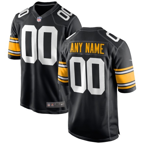 Pittsburgh Steelers Nike Alternate Custom Game Jersey - Black Pittsburgh Steelers Nike Alternate Custom Game Jersey - Black