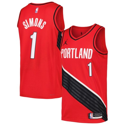 Anfernee Simons Portland Trail Blazers Jordan Brand Swingman Player Jersey - Statement Edition - Red Anfernee Simons Portland Trail Blazers Jordan Brand Swingman Player Jersey - Statement Edition - Red