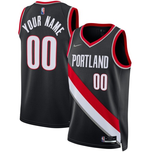 Portland Trail Blazers Nike 2021/22 Diamond Swingman Custom Jersey - Icon Edition - Black Portland Trail Blazers Nike 2021/22 Diamond Swingman Custom Jersey - Icon Edition - Black