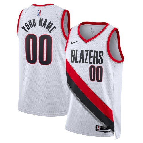 Portland Trail Blazers Nike Unisex 2022/23 Swingman Custom Jersey White - Association Edition Portland Trail Blazers Nike Unisex 2022/23 Swingman Custom Jersey White - Association Edition