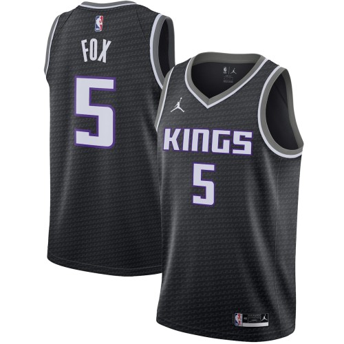 De'Aaron Fox Sacramento Kings Jordan Brand 2020/21 Swingman Jersey - Statement Edition - Black De'Aaron Fox Sacramento Kings Jordan Brand 2020/21 Swingman Jersey - Statement Edition - Black