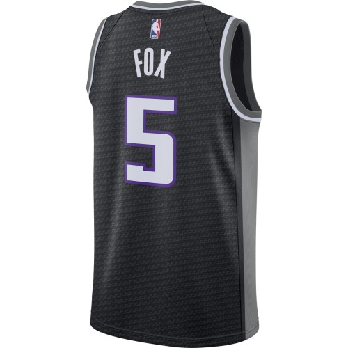 De'Aaron Fox Sacramento Kings Jordan Brand Logo 2020/21 Swingman Jersey - Statement Edition - Black De'Aaron Fox Sacramento Kings Jordan Brand Logo 2020/21 Swingman Jersey - Statement Edition - Black