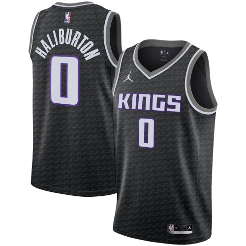 Tyrese Haliburton Sacramento Kings Jordan Brand 2020/21 Swingman Jersey - Statement Edition - Black Tyrese Haliburton Sacramento Kings Jordan Brand 2020/21 Swingman Jersey - Statement Edition - Black