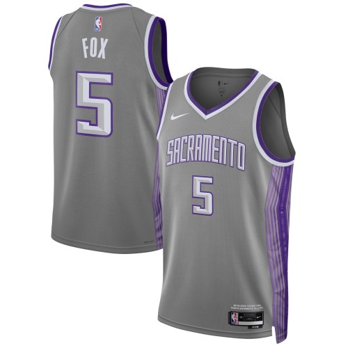 De'Aaron Fox Sacramento Kings Nike Unisex 2022/23 Swingman Jersey - City Edition - Anthracite De'Aaron Fox Sacramento Kings Nike Unisex 2022/23 Swingman Jersey - City Edition - Anthracite