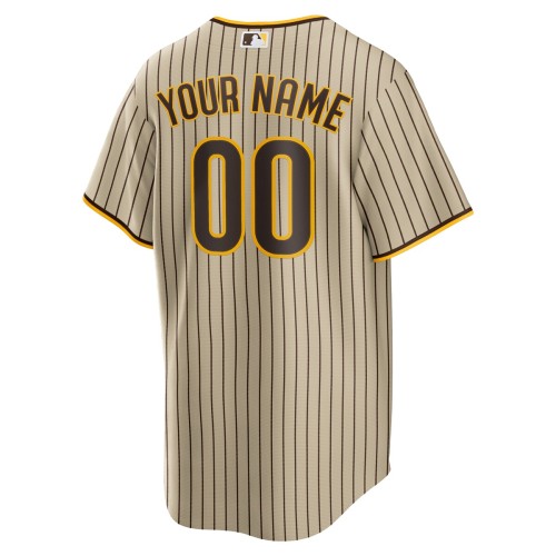 San Diego Padres Nike Road Custom Replica Jersey - Brown San Diego Padres Nike Road Custom Replica Jersey - Brown