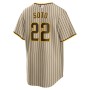 Juan Soto San Diego Padres Nike Alternate Replica Player Jersey - Tan/Brown Juan Soto San Diego Padres Nike Alternate Replica Player Jersey - Tan/Brown