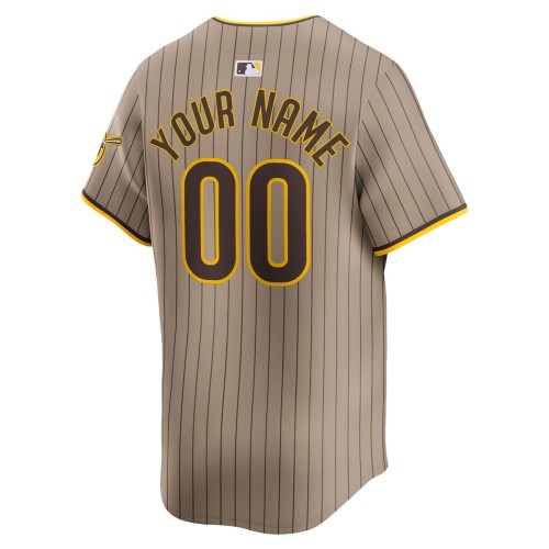 San Diego Padres Nike  Alternate Limited Custom Jersey – Khaki