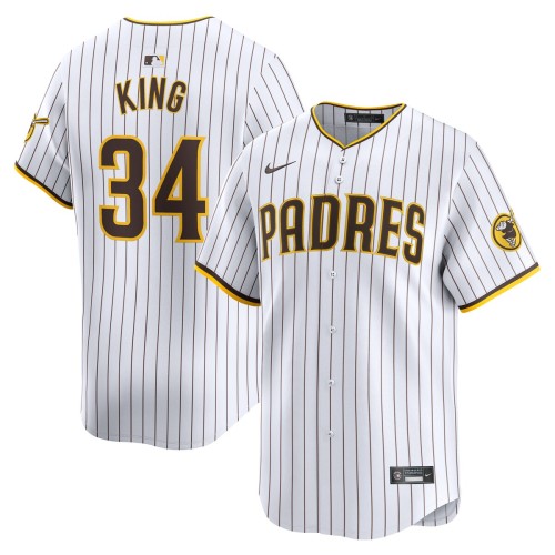 Michael King San Diego Padres Nike Home Limited Player Jersey - White Michael King San Diego Padres Nike Home Limited Player Jersey - White