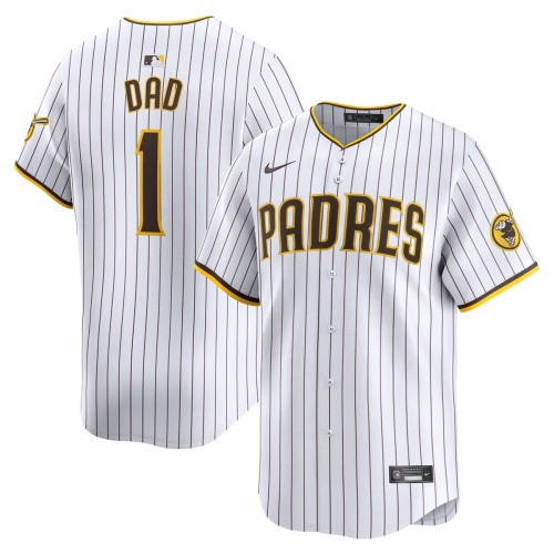 San Diego Padres Nike #1 Dad Home Limited Jersey - White San Diego Padres Nike #1 Dad Home Limited Jersey - White