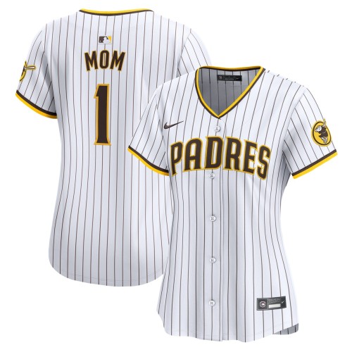 San Diego Padres Nike Women's #1 Mom Home Limited Jersey - White San Diego Padres Nike Women's #1 Mom Home Limited Jersey - White