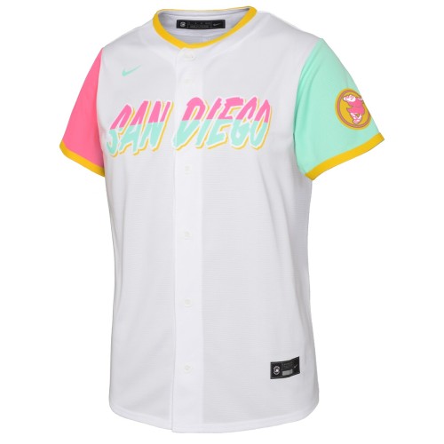 Fernando Tatis Jr. San Diego Padres Nike Youth 2022 City Connect Replica Player Jersey - White Fernando Tatis Jr. San Diego Padres Nike Youth 2022 City Connect Replica Player Jersey - White
