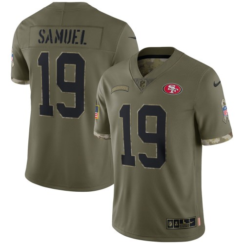Deebo Samuel San Francisco 49ers Nike 2022 Salute To Service Limited Jersey - Olive Deebo Samuel San Francisco 49ers Nike 2022 Salute To Service Limited Jersey - Olive