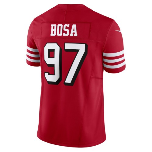 Nick Bosa San Francisco 49ers Nike Vapor F.U.S.E. Limited Alternate 1 Jersey - Scarlet Nick Bosa San Francisco 49ers Nike Vapor F.U.S.E. Limited Alternate 1 Jersey - Scarlet