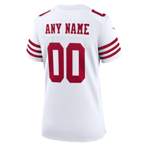 San Francisco 49ers Nike Women's Game Custom Jersey - White San Francisco 49ers Nike Women's Game Custom Jersey - White