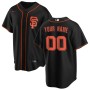 San Francisco Giants Nike Alternate Replica Custom Jersey - Black San Francisco Giants Nike Alternate Replica Custom Jersey - Black