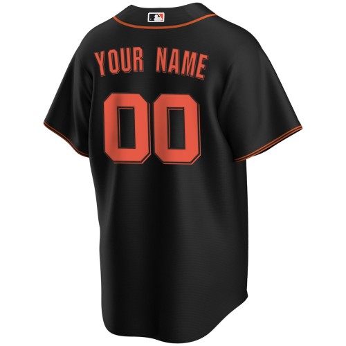 San Francisco Giants Nike Alternate Replica Custom Jersey - Black San Francisco Giants Nike Alternate Replica Custom Jersey - Black
