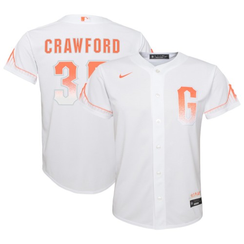 Brandon Crawford San Francisco Giants Nike Youth City Connect Replica Player Jersey - White Brandon Crawford San Francisco Giants Nike Youth City Connect Replica Player Jersey - White