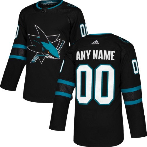 San Jose Sharks adidas Alternate Authentic Custom Jersey - Black San Jose Sharks adidas Alternate Authentic Custom Jersey - Black