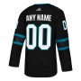 San Jose Sharks adidas Alternate Authentic Custom Jersey - Black San Jose Sharks adidas Alternate Authentic Custom Jersey - Black