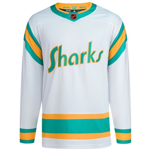 San Jose Sharks adidas Reverse Retro 2.0 Authentic Blank Jersey - White San Jose Sharks adidas Reverse Retro 2.0 Authentic Blank Jersey - White