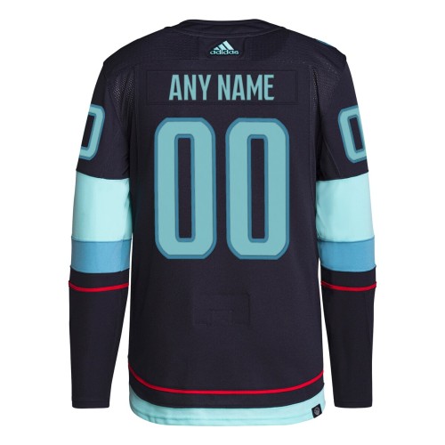 Seattle Kraken adidas Home Authentic Primegreen Custom Jersey - Navy Seattle Kraken adidas Home Authentic Primegreen Custom Jersey - Navy