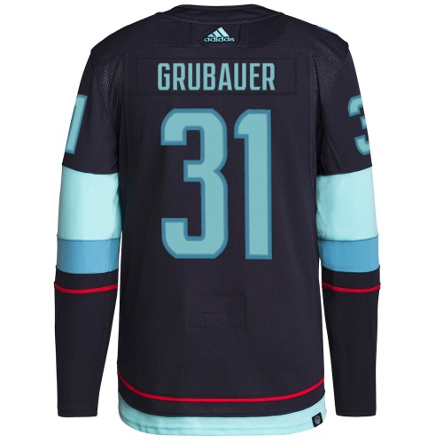 Philipp Grubauer Seattle Kraken adidas Home Authentic Primegreen Player Jersey - Navy Philipp Grubauer Seattle Kraken adidas Home Authentic Primegreen Player Jersey - Navy