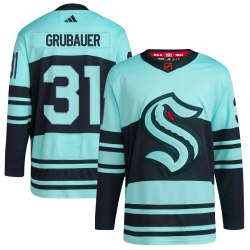 Philipp Grubauer Seattle Kraken adidas Reverse Retro 2.0 Authentic Player Jersey - Teal Philipp Grubauer Seattle Kraken adidas Reverse Retro 2.0 Authentic Player Jersey - Teal