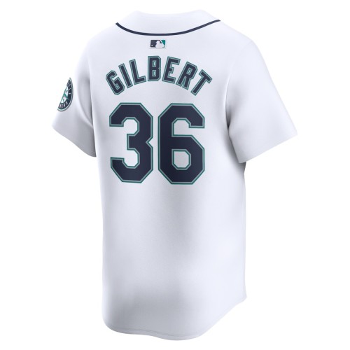 Logan Gilbert Seattle Mariners Nike Home Limited Player Jersey - White Logan Gilbert Seattle Mariners Nike Home Limited Player Jersey - White