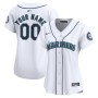 Seattle Mariners Nike Women's Home Limited Custom Jersey - White Seattle Mariners Nike Women's Home Limited Custom Jersey - White