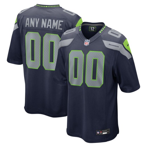 Seattle Seahawks Nike Custom Game Jersey - College Navy Seattle Seahawks Nike Custom Game Jersey - College Navy