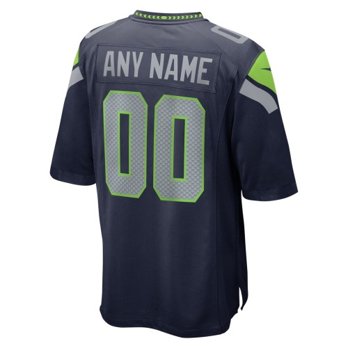 Seattle Seahawks Nike Custom Game Jersey - College Navy Seattle Seahawks Nike Custom Game Jersey - College Navy