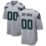 Seattle Seahawks Nike Alternate Custom Game Jersey - Gray Seattle Seahawks Nike Alternate Custom Game Jersey - Gray