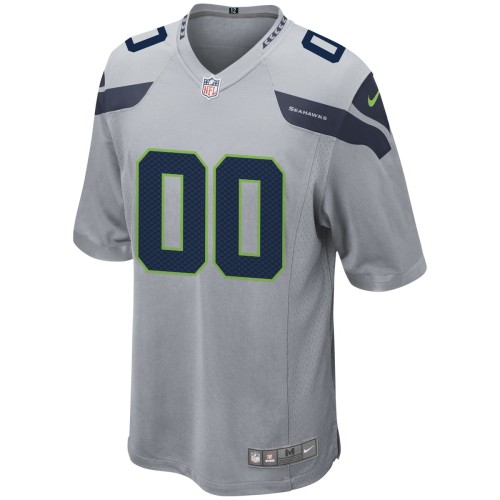 Seattle Seahawks Nike Alternate Custom Game Jersey - Gray Seattle Seahawks Nike Alternate Custom Game Jersey - Gray