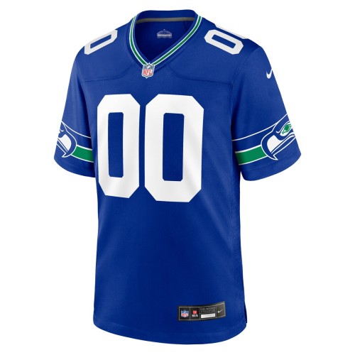 Seattle Seahawks Nike Throwback Custom Jersey - Royal Seattle Seahawks Nike Throwback Custom Jersey - Royal