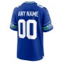 Seattle Seahawks Nike Throwback Custom Jersey - Royal Seattle Seahawks Nike Throwback Custom Jersey - Royal