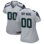 Seattle Seahawks Nike Women's Alternate Custom Game Jersey - Gray Seattle Seahawks Nike Women's Alternate Custom Game Jersey - Gray