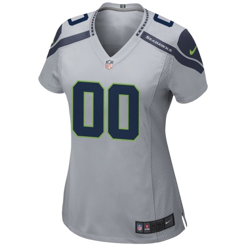 Seattle Seahawks Nike Women's Alternate Custom Game Jersey - Gray Seattle Seahawks Nike Women's Alternate Custom Game Jersey - Gray